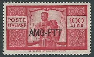1949-50 TRIESTE A DEMOCRATICA 100 LIRE MH * - P18-7 - Foto 1 di 1