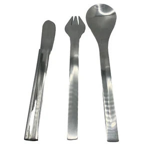 Juego de 3 cubiertos de viaje de acero inoxidable para utensilios de camping cuchillo tenedor cuchara - Imagen 1 de 4