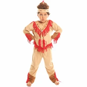 Kids Thanksgiving Christmas Costume Navajo Warrior for Boy Cospaly Suits, Size M - Picture 1 of 3