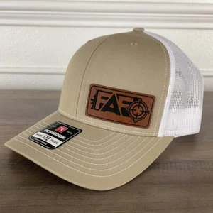 F Around And Find Out FAFO Flag Leather Patch Hat Khaki - Picture 1 of 4