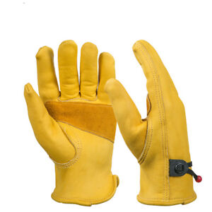 Cowhide Leather Security Protection Wear Safety Welding Work Warm Driver Gloves