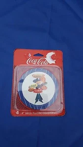 New, opened COCA-COLA "Summertime Memories" DECO PLASTIC COASTERS 4" - Picture 1 of 2