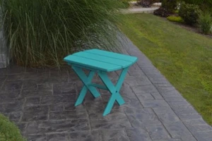 A&L Furniture Co. Amish-Made Folding Poly End Table, Available in 13 Colors - Picture 1 of 14