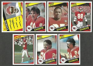 1984 Topps Kansas City Chiefs 13 card Team Set Bill Kenney Nick Lowery