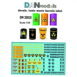Dan Models 35010 For Scale Model Kit 1:35 Decals. Toxic Waste Barrels Label - Picture 1 of 4