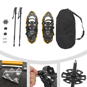 Raquetas de nieve de 21 pulgadas, raquetas de nieve y bastones de trekking ajustables, raquetas de nieve para hombres mujeres - Imagen 1 de 8