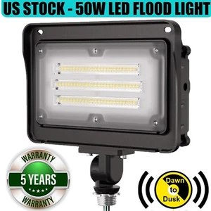 50 Watt LED Floodlight Super Bright - 7,000 Lumens - Color 5000K - Knuckle Mount - Picture 1 of 12
