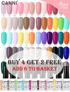 CANNI® HEMA FREE Nail Gel Polish Soak Off UV LED French Manicure 60 Shades - Picture 1 of 72