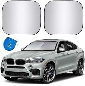 Foldable Windshield Sun Shade with Shield-X, Reflects UV & Heat (Medium Size) - Picture 1 of 6