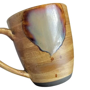 Set Of 2 Sango Splash 4951 Tan Brown Drip Glaze Stoneware Coffee Cups Mugs - Picture 1 of 8