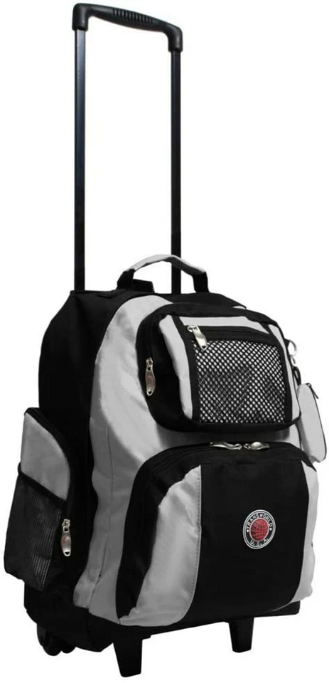 Рюкзак на колесиках Transworld Roll-Away 22-дюймовый Deluxe (черный/светло-серый) - Изображение 1 из 3