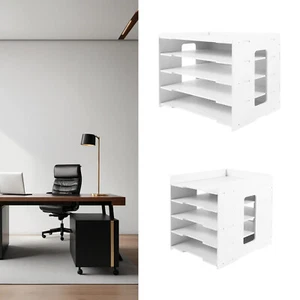 5 Tier Paper Storage Organizer PVC Multi Tier Desk File Holder Organizer ☣ - Picture 1 of 19