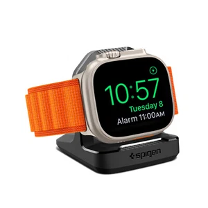Apple Watch i stojak na ładowarkę | Spigen [Wytrzymały pancerz] z antypoślizgową stabilną podstawą - Zdjęcie 1 z 18