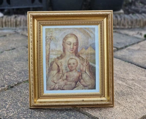 Virgin and Child William Blake Wall Art Picture Print In Gold Colour Wooden Fram - Picture 1 of 11