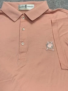 Fairway & Greene Golf Polo Shirt Men's Medium Peach Embroidered Preppy Comfort - Picture 1 of 12