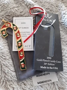 New 2016 Wallace Candy Cane Ornament - Picture 1 of 2