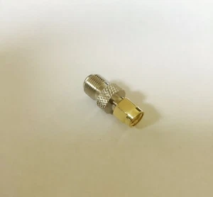 F Female Plug To SMA Male Jack Coaxial Adapter Connector Alloy Steel - Picture 1 of 3