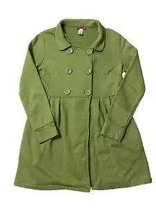 Chaqueta Abrigo Downeast Basics Verde Guisante Mujer M Mediana Doble Pecho Largo Medio - Imagen 1 de 15