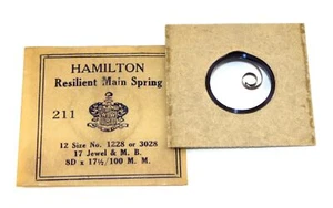 Hamilton Mainspring 12 Size Part No 1228 or 3028 - MX475 - Picture 1 of 1