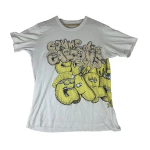 Y2K COMME DES GARCONS CDG PLAY X KAWS PRINT 5 TEE WHITE - Picture 1 of 11