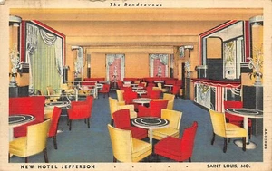 # M2634 ST. LOUIS, MO. LINEN POSTCARD, HOTEL JEFFERSON - Picture 1 of 2