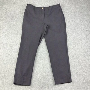 J Jill Hose Pants Damen 14 kariert cropped gerade Gummibund adrette Büro - Bild 1 von 14
