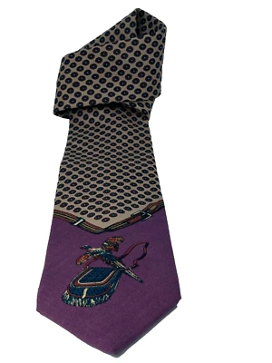 Corbata Chaps Ralph Lauren Lana Seda EE. UU. Faisán Caza Púrpura 3" De Colección Caza Foto 1 de 4