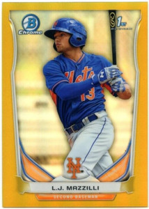 2014 Bowman Chrome Prospects Gold Refractors L.J. Mazzilli #16/50  *N.Y.METS*