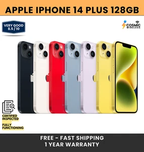 Apple iPhone 14 Plus 128GB Unlocked 5G (GSM + CDMA) - Very Good - Picture 1 of 15