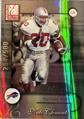 Nate Clements 2001 Donruss Elite #193 RC /500 EX Buffalo Bills Ohio State - Image 1 of 4