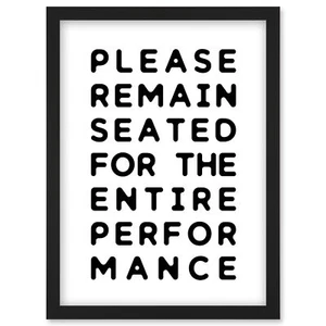 Lustiges WC Wandbild Bitte sitzen bleiben Badezimmer gerahmtes Kunstbild Druck A4 - Bild 1 von 31