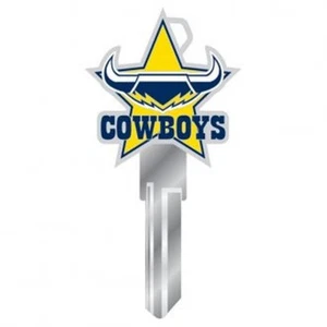 NRL North Queensland Cowboys Licensed 3D House Key LW4 C4 BLANK KEY Rugby League - Picture 1 of 1