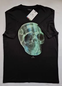 New Paul Smith T-Shirt “Crystal Skull” Print T-shirt Size S in Black - Picture 1 of 5
