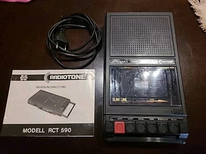 Vintage Retro Kassettenrecorder Tragbar Radiotone RST 590 Slimline Mit Zählwerk - Bild 1 von 6
