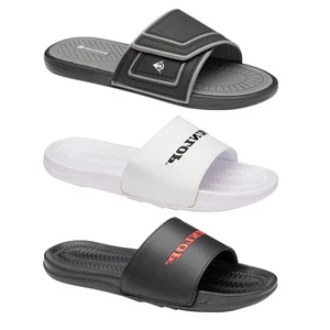 DUNLOP MENS SLIDERS FLIP FLOPS SANDALS | SUMMER BEACH SHOWER SHOES | SOFT CASUAL - Picture 1 of 5