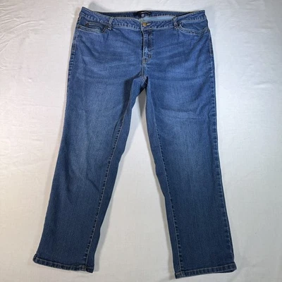 Jeans jeans feminino 24/7 azul escuro tamanho 18 W - Imagem 1 de 4