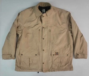 Vintage Carhartt Canvas C10WET 90s Barn Chore Hunting USA Made Field Jacket Coat XL - Bild 1 von 6