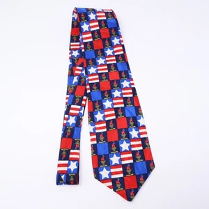 Ralph Marlin Krawatte Olympische Spiele Atlanta 1996 Stars Stripes Herren 100% Seide - Bild 1 von 12