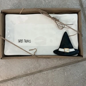 Mud Pie - Ceramic Witch Hat Sweet Treats - Snack Plate Serving Tray Halloween - Picture 1 of 4