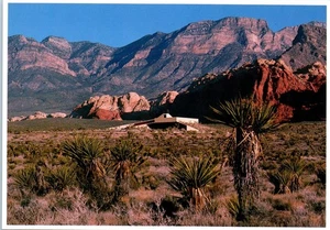 Calico Hills and La Madre Mountains at Red Rock Canyon, Nevada Postcard c1988 - Picture 1 of 2