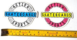 vintage 80s ACTION SPORTS SKATEBOARDS sticker NOS - Picture 1 of 3