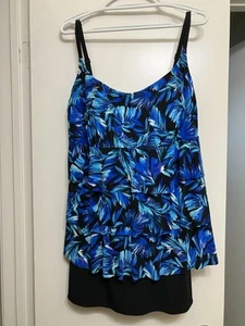 Longitude Excellent One-piece bathing suit Size 18 Multi Layers, Pockets - Picture 1 of 6