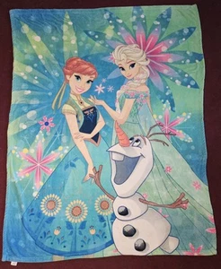 Disney Frozen Oversized Throw Blanket – Anna, Elsa & Olaf – 59" x 78" - Picture 1 of 6