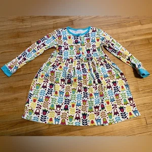 Hanna Andersson Size 8 (130) Colorful Floral Kids Dress - Picture 1 of 8