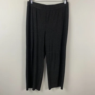 Pantalones de pierna ancha Jill Wearever Collection talla 2X gris elástico Foto 1 de 4