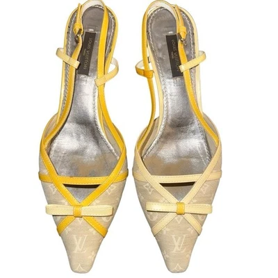 Tacones Louis Vuitton amarillos con monograma - 36 para mujer Foto 1 de 4