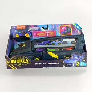 Fisher Price Batwheels Bat-Big Rig Bat-Camion Metal Hauler Includes 1 Car NEW 3+ - Picture 1 of 2
