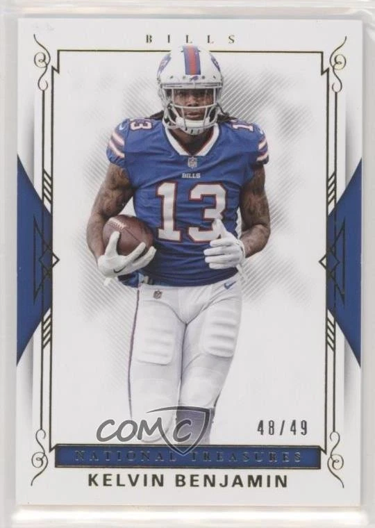 2017 Panini National Treasures Gold /49 Kelvin Benjamin #62 - Image 1 of 2