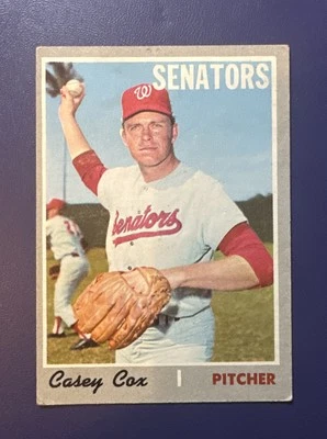 1970 TOPPS #281 CASEY COX WASHINGTON SENATORS PITCHER  *FREE SHIPPING* - Image 1 of 2