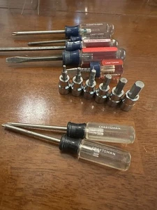 Craftsman Schraubendreher (flach & Kreuzschlitz) Torx & Evolv Sechskant Bit gebraucht Werkzeug Posten! - Bild 1 von 12